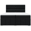 kontinentalseng med madras 200x200 cm stof sort