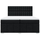 kontinentalseng med madras 200x200 cm stof sort