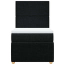 kontinentalseng med madras 80x200 cm stof sort
