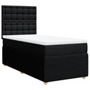 kontinentalseng med madras 80x200 cm stof sort