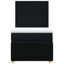 kontinentalseng med madras 90x190 cm stof sort