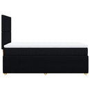kontinentalseng med madras 90x190 cm stof sort