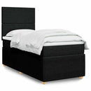 kontinentalseng med madras 90x190 cm stof sort