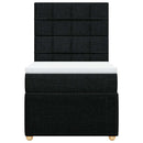 kontinentalseng med madras 90x190 cm stof sort