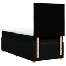 kontinentalseng med madras 90x190 cm stof sort