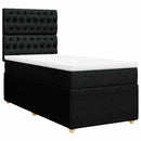 kontinentalseng med madras 90x190 cm stof sort