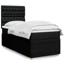 kontinentalseng med madras 90x190 cm stof sort