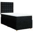 kontinentalseng med madras 90x190 cm stof sort