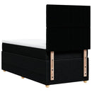 kontinentalseng med madras 90x190 cm stof sort