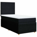 kontinentalseng med madras 90x200 cm stof sort