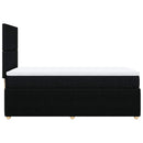 kontinentalseng med madras 90x200 cm stof sort