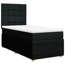kontinentalseng med madras 90x200 cm stof sort