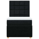 kontinentalseng med madras 90x200 cm stof sort