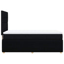 kontinentalseng med madras 90x200 cm stof sort