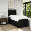 kontinentalseng med madras 90x200 cm stof sort