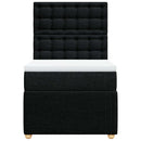 kontinentalseng med madras 90x200 cm stof sort