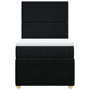 kontinentalseng med madras 100x200 cm stof sort