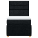 kontinentalseng med madras 100x200 cm stof sort