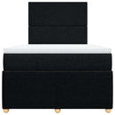 kontinentalseng med madras 120x190 cm stof sort