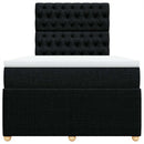 kontinentalseng med madras 120x190 cm stof sort