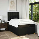 kontinentalseng med madras 120x190 cm stof sort