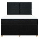 kontinentalseng med madras 140x190 cm stof sort