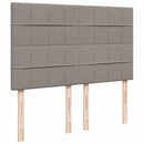 kontinentalseng med madras 140x190 cm stof gråbrun