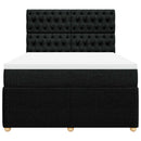 kontinentalseng med madras 140x190 cm stof sort