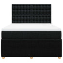 kontinentalseng med madras 140x190 cm stof sort