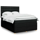 kontinentalseng med madras 140x190 cm stof sort