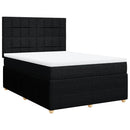 kontinentalseng med madras 160x200 cm stof sort