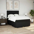 kontinentalseng med madras 160x200 cm stof sort