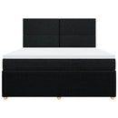 kontinentalseng med madras 180x200 cm stof sort