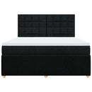 kontinentalseng med madras 180x200 cm stof sort