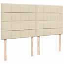 kontinentalseng med madras 180x200 cm stof cremefarvet