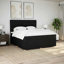 kontinentalseng med madras 180x200 cm stof sort