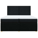 kontinentalseng med madras 200x200 cm stof sort