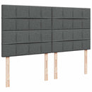 kontinentalseng med madras 200x200 cm stof mørkegrå