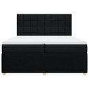 kontinentalseng med madras 200x200 cm stof sort