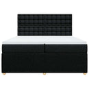 kontinentalseng med madras 200x200 cm stof sort