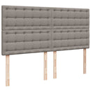 kontinentalseng med madras 200x200 cm stof gråbrun