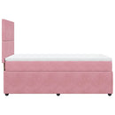 kontinentalseng med madras 90x190 cm fløjl pink