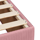 kontinentalseng med madras 90x190 cm fløjl pink