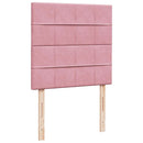 kontinentalseng med madras 90x190 cm fløjl pink