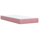 kontinentalseng med madras 90x190 cm fløjl pink