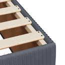 kontinentalseng med madras 100x200 cm fløjl mørkegrå