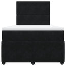 kontinentalseng med madras 120x190 cm velour sort