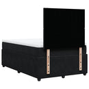 kontinentalseng med madras 120x190 cm velour sort