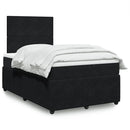 kontinentalseng med madras 120x190 cm velour sort