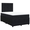 kontinentalseng med madras 120x190 cm velour sort
